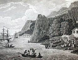 Schiffe von Meares vor Nootka Island