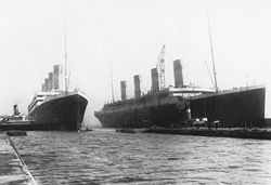Olympic und Titanic in Belfast, 6. März 1912