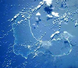 Satellitenbild von Ontong Java