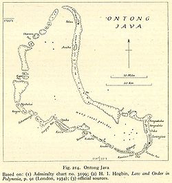 Historische Karte des Ontong-Java-Atolls