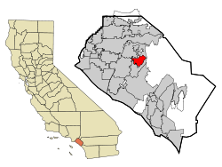 Orange County California Incorporated and Unincorporated areas Tustin Foothills Highlighted.svg