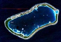 Satellitenbild des Orona-Atolls