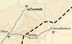 Strecke der Bahnstrecke Otavi–Grootfontein