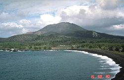 Vulkan Mount Pagan im nördlichen Teil
