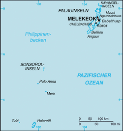 Lage der Kayangel-Inseln