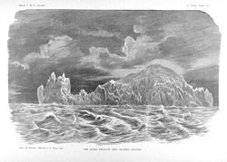 Zeichnung der Insel von Ladislaus Weinek (1874)