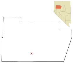 Pershing County Nevada Incorporated and Unincorporated areas Lovelock Highlighted.svg
