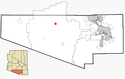Pima County Incorporated and Unincorporated areas Santa Rosa highlighted.svg