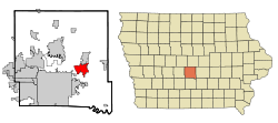 Polk County Iowa Incorporated and Unincorporated areas Altoona Highlighted.svg