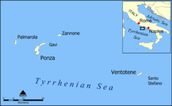 Karte: Pontinische Inseln