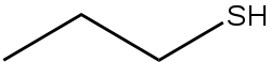 Strukturformel von 1-Propanthiol