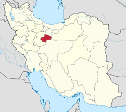 Lage der Provinz Qom im Iran