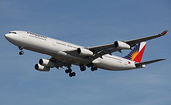 Airbus A340 der Philippine Airlines