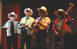 Die Riders in the Sky im Januar 2006: Joey the Cowpolka King, Woody Paul, Ranger Doug und Too Slim