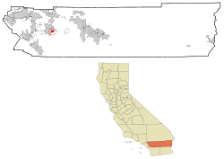Riverside County California Incorporated and Unincorporated areas East Hemet Highlighted.svg