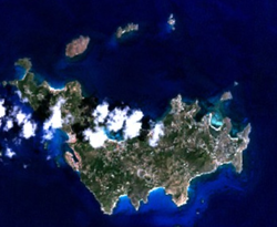 Satellitenbild von Saint-Barthélemy