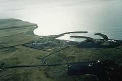 Luftbild des Hauptortes St. George