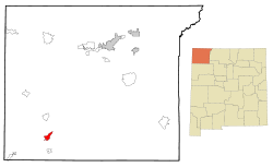 San Juan County New Mexico Incorporated and Unincorporated areas Sheep Springs Highlighted.svg