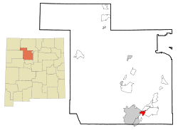 Sandoval County New Mexico Incorporated and Unincorporated areas Bernalillo Highlighted.svg