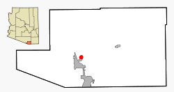 Santa Cruz County Incorporated and Unincorporated areas Rio Rico Southeast highlighted.svg