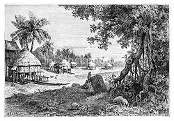 kleines Dorf auf Car Nicobar (1895)