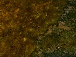 Satellitenbild von Serowe