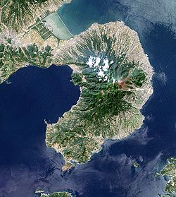 Landsat-Aufnahme der Shimabara-Halbinsel