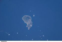 Sint Eustatius von der ISS fotografiert