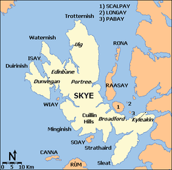 Lage von Isay nordwestlich von Skye