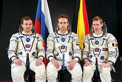 v.l.n.r. Lontschakow, Saljotin und De Winne