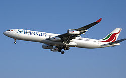 Airbus A340 der SriLankan Airlines