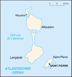 Karte Apostolisches Vikariat Saint-Pierre und Miquelon