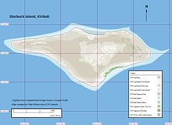 Karte der Insel Starbuck