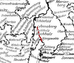 Strecke der Bahnstrecke Königswalde–Annaberg-Buchholz ob Bf