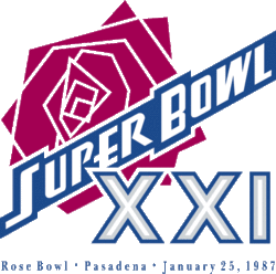 Logo des Super Bowl XXI