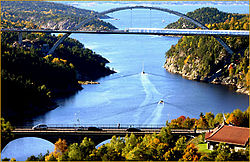 Grenzbrücke Schweden-Norwegen auf der E 6