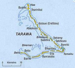 Karte des Atolls Tarawa