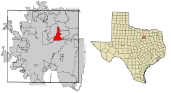 Tarrant County Texas Incorporated Areas Hurst highlighted.svg