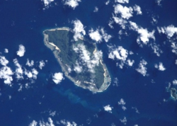 Satellitenbild der Hauptinsel Taumako