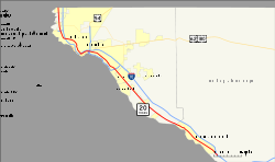Karte der Texas State Route 20