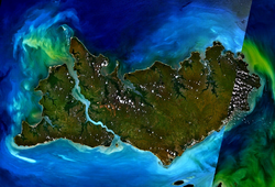 Tiwi-Inseln (Melville ist die größere Insel)