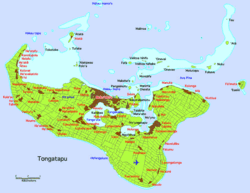 Detailkarte von Tongatapu