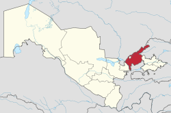 Lage der Provinz Taschkent in Usbekistan