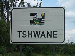 Ortsschild von Tshwane
