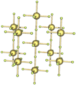 Kristallstruktur von Uran(V)-fluorid