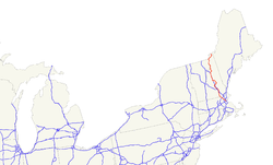 Karte des U.S. Highways 3