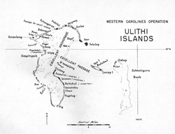 Karte des Atolls sowie der östlichen Nachbarinseln