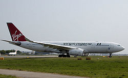 Ein früherer Airbus A330-200 der ehemaligen Virgin Nigeria