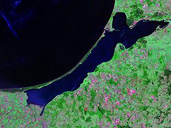 Frische Nehrung und Frisches Haff, Landsat-Foto