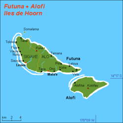 Karte der Horn-Inseln